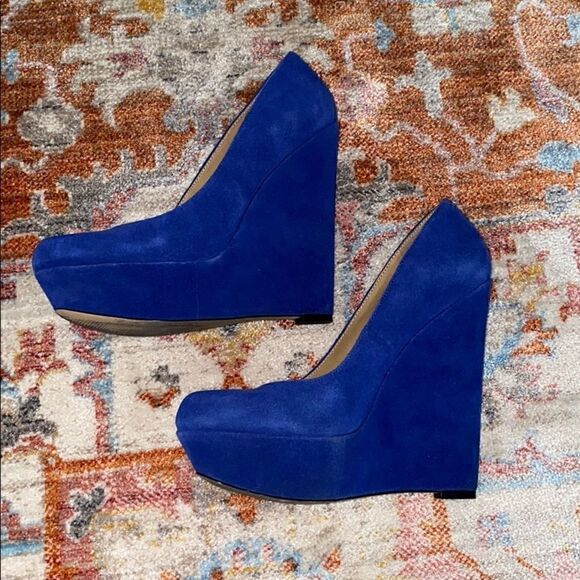 Women’s Steve Madden Royal Blue Wedge heels - Picture 4 of 6